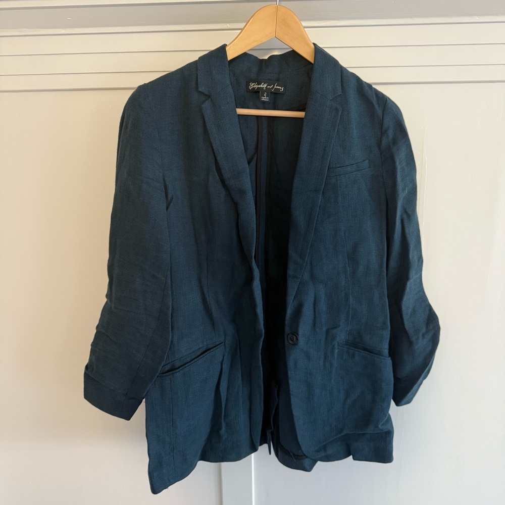 Elizabeth and James Women's Dark Teal Blazer